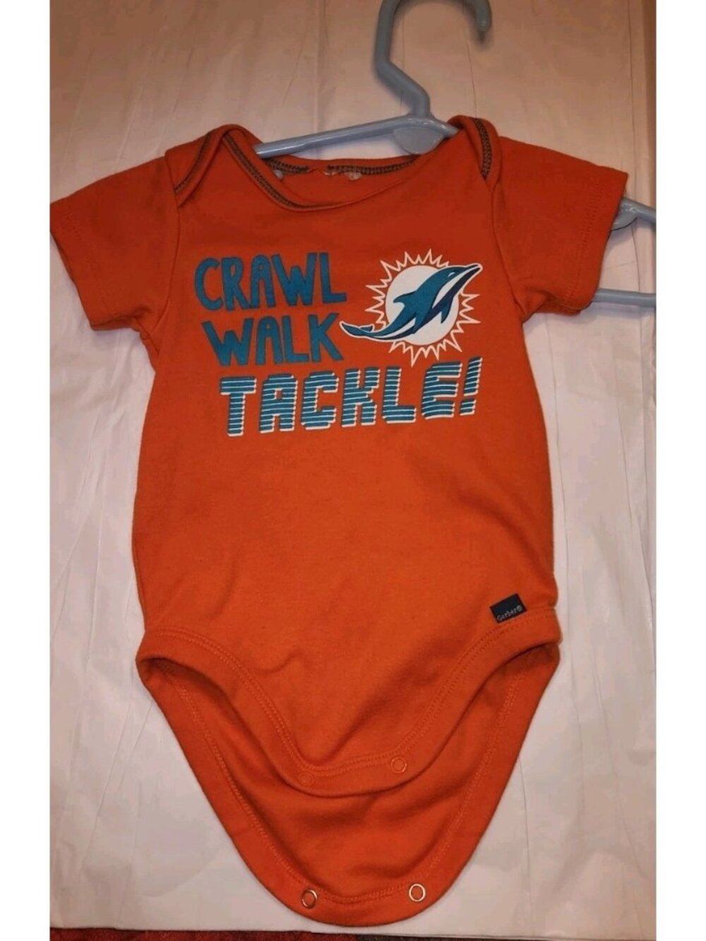 Miami Dolphins crawl walk tackle one piece Size 6-9 Months